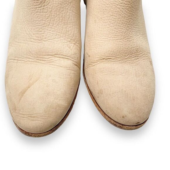 Sam Edelman Shoes Petty Leather Boot Beige Nubuck Ankle Boots Women’s Size 8.5 M - Picture 9 of 13